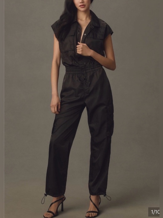 pistola Pants - pistola Black Sleeveless Utility Jumpsuit
